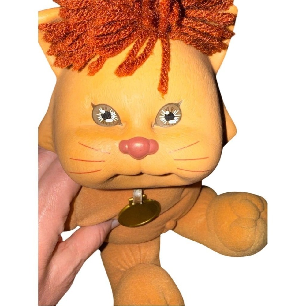 Vintage 1983 Cabbage Patch Kids Koosas Cat Doll Brown Hair & Eyes rag cloth
